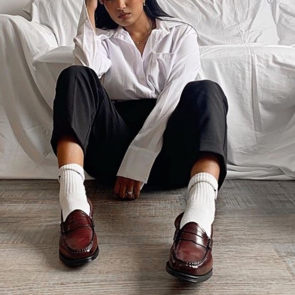 G.H.Bass Willa Flat Strap Weejuns Penny Loafer Brown Size 8AA Minimalist - Picture 9 of 12